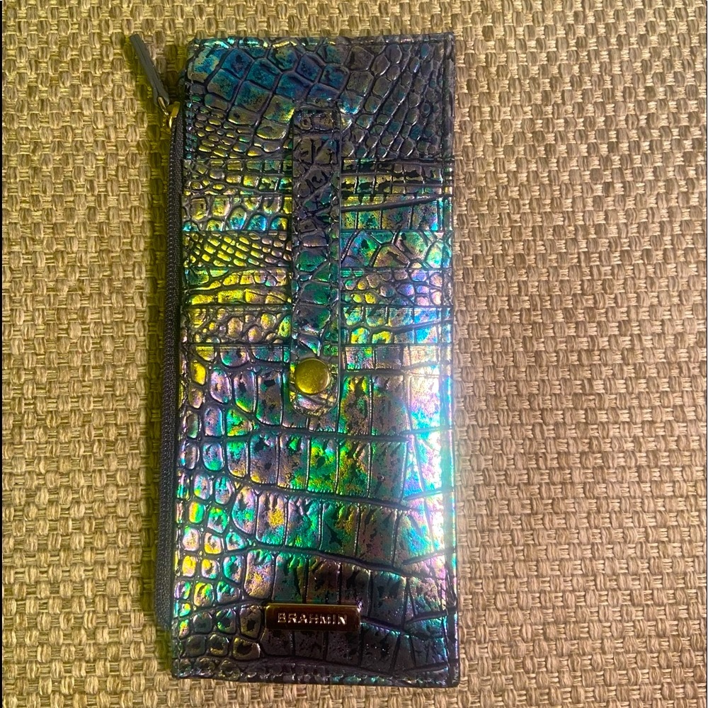 Brahmin Mother of Pearl Credit Card Wallet